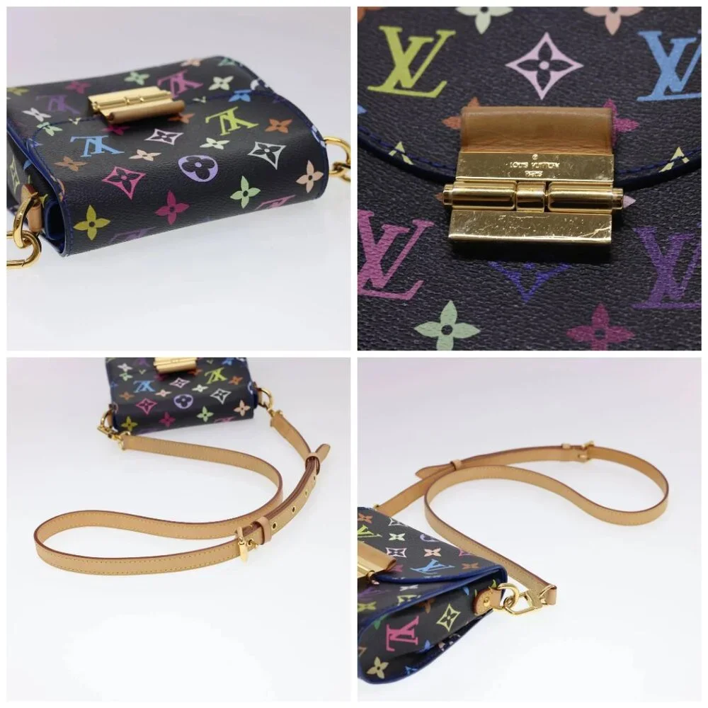 LOUIS VUITTON Multicolor Heart Breaker Shoulder Bag Black M40659 LV Auth 40032SM
